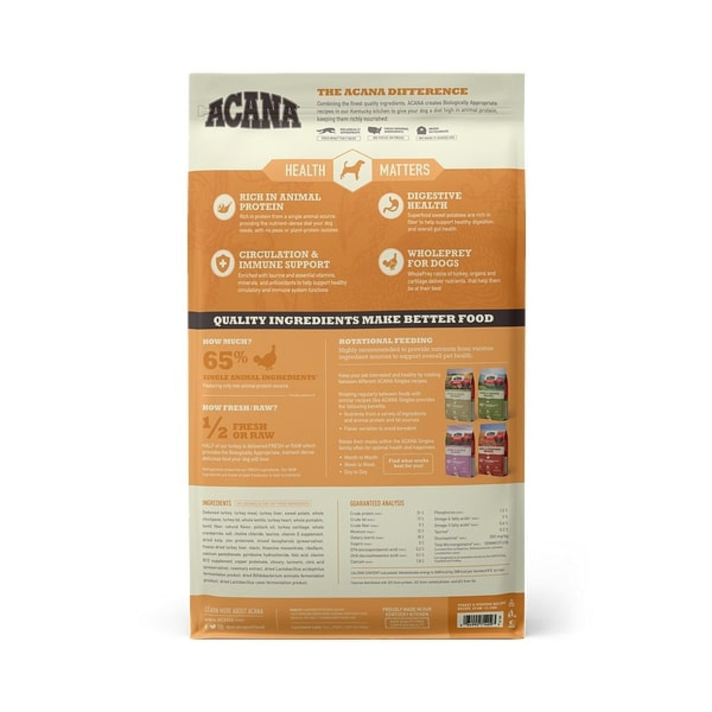 ACANA Singles Turkey & Pumpkin Recipe Grain Free Dry Dog Food