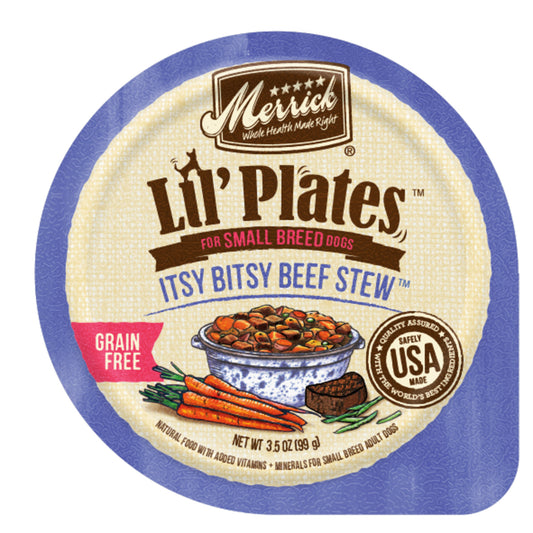 Merrick Lil' Plates Adult Small Breed Grain Free Itsy Bitsy Beef Stew Canned Dog Food