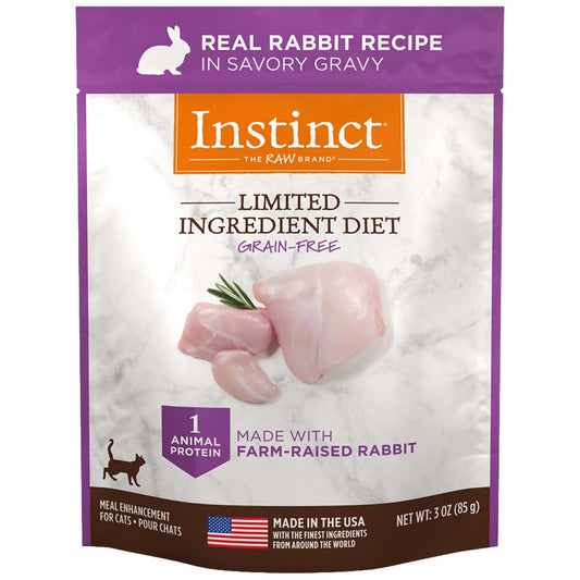 Instinct Limited Ingredient Diet Grain Free Rabbit Recipe Wet Cat Food Topper Pouches