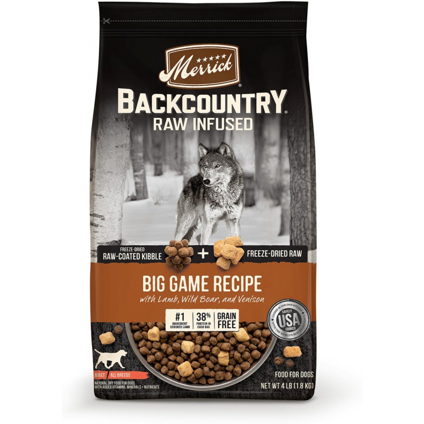 Merrick Backcountry Raw Infused Grain Free Big Game Recipe Dry Dog Food