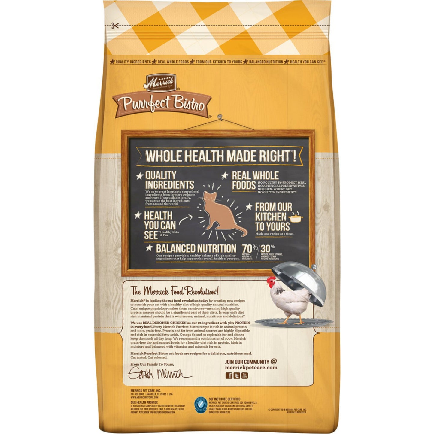 Merrick Purrfect Bistro Grain Free Real Chicken & Sweet Potato Recipe Dry Cat Food