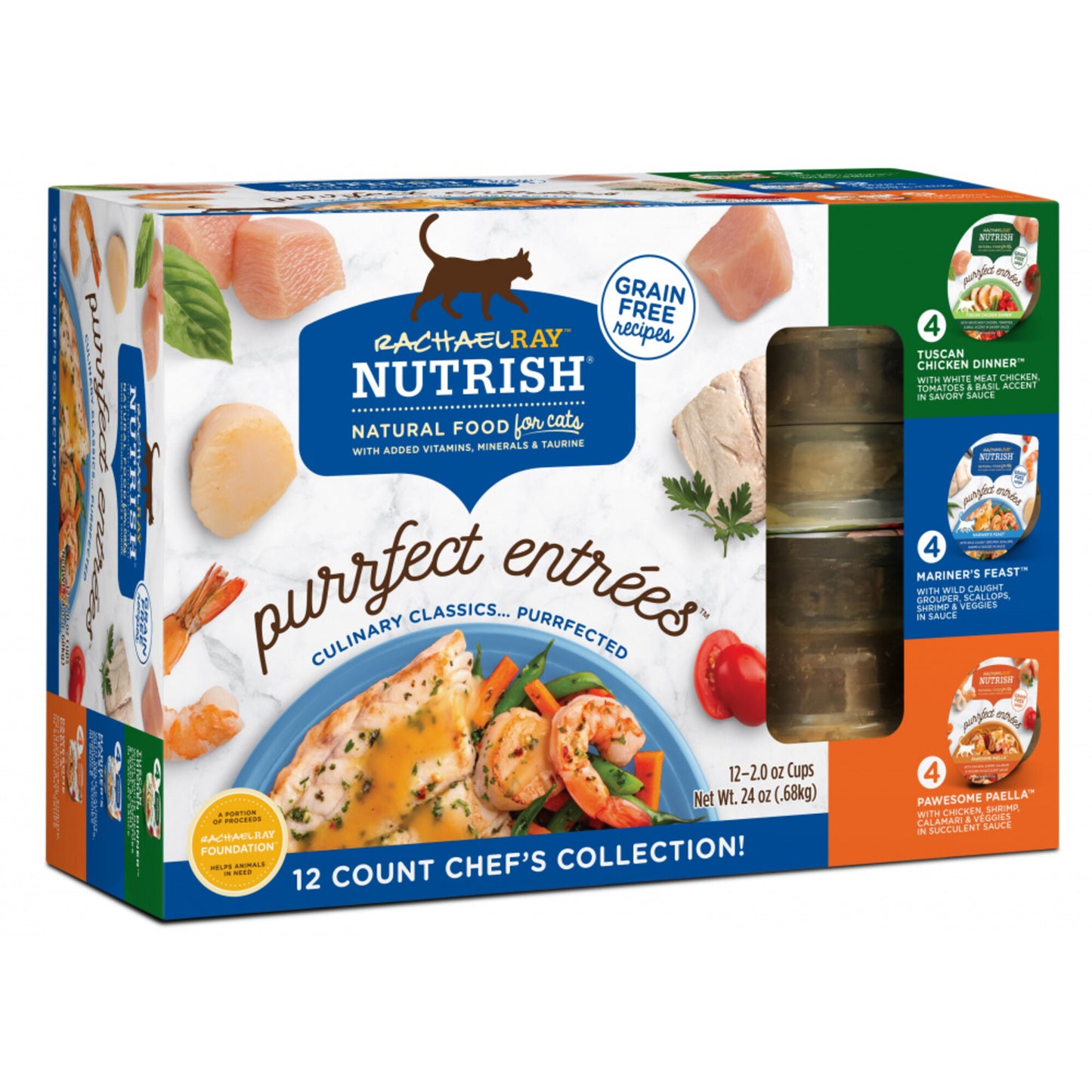 Rachael Ray Nutrish Purrfect Entrees Chef's Collection Variety Pack Wet Cat Food