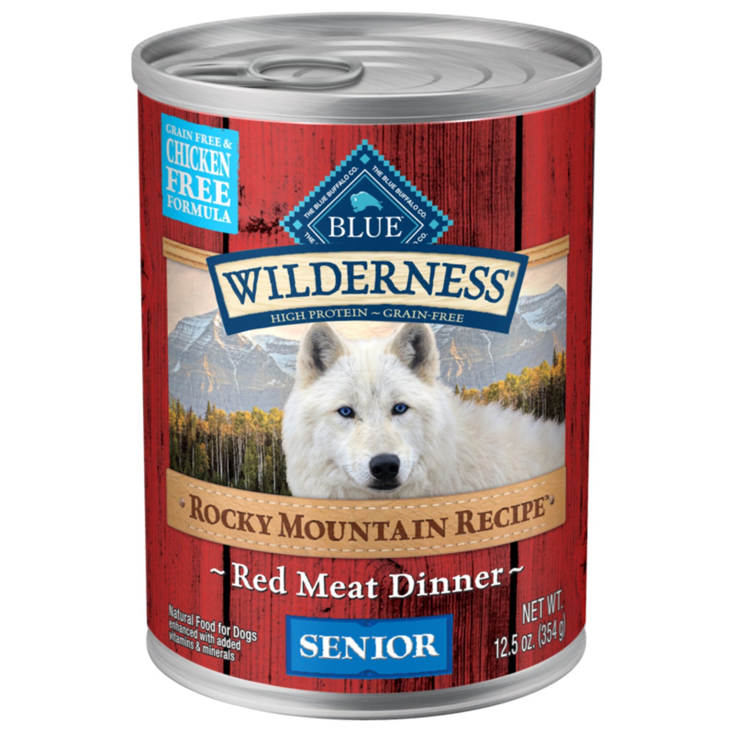 Blue Buffalo Wilderness Rocky Mountain Recipe Grain Free Senior Red Meat Dinner Canned Dog Food