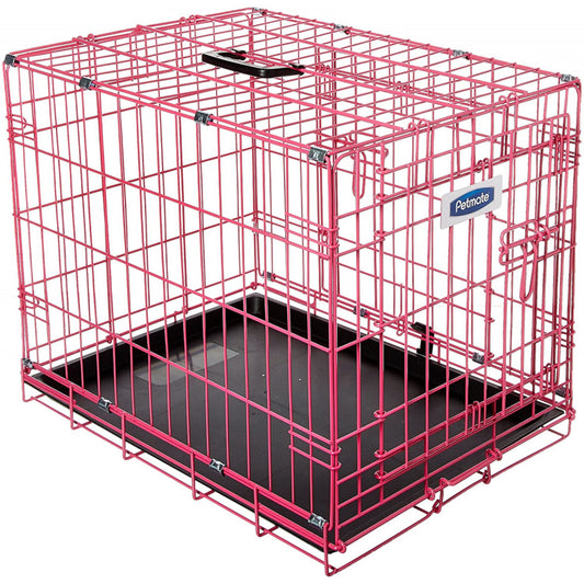 Petmate Puppy 2 Door Training Retreat Kennel Pink
