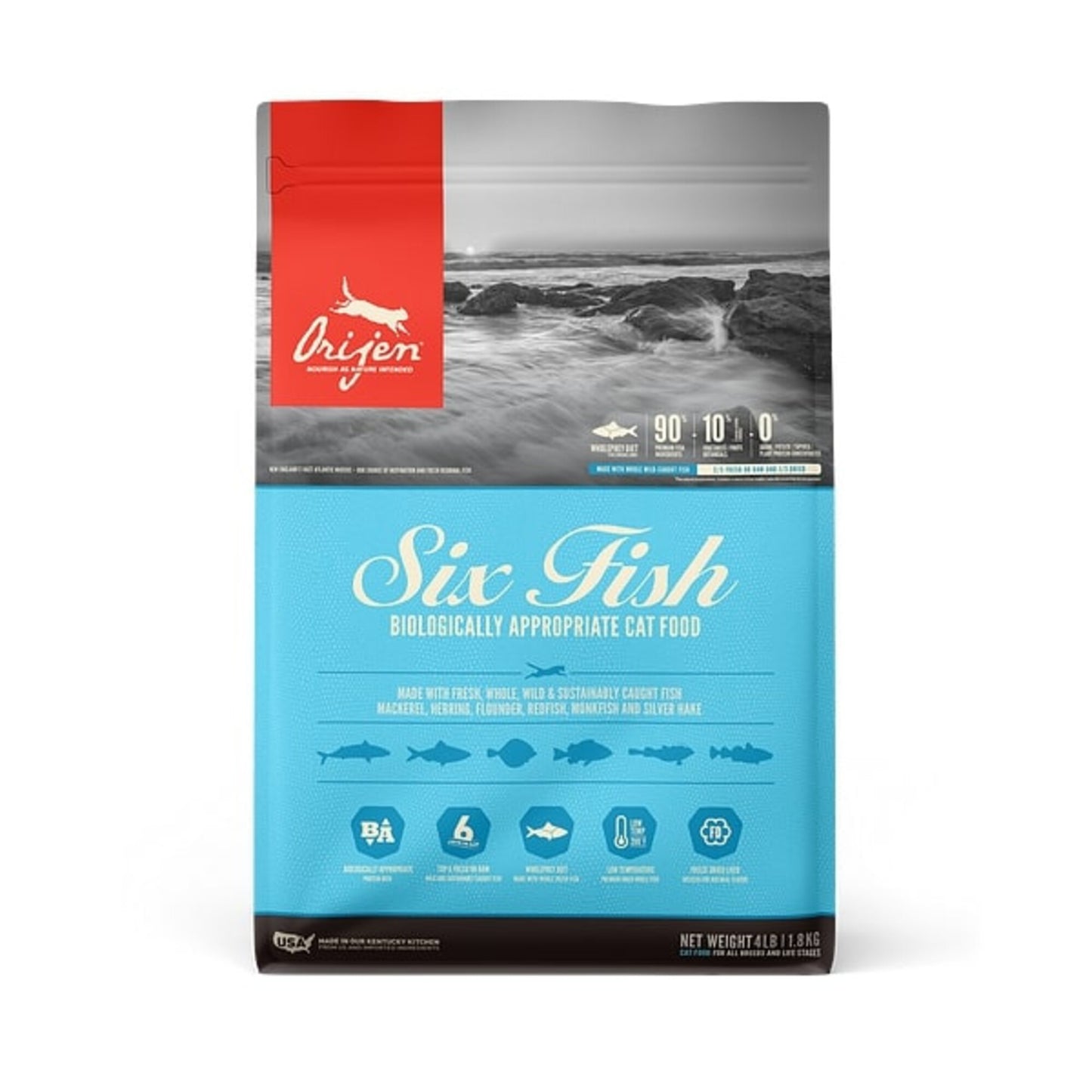 ORIJEN Grain Free Six Fish Dry Cat Food