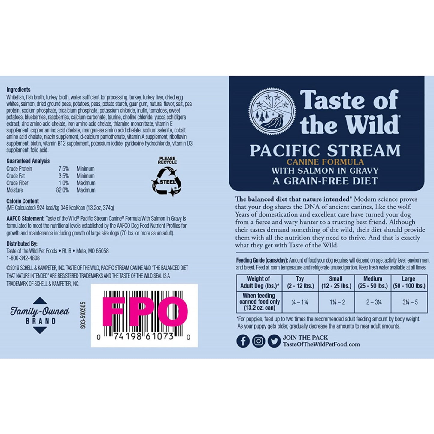 Taste Of The Wild Pacific Stream Canned Dog Food