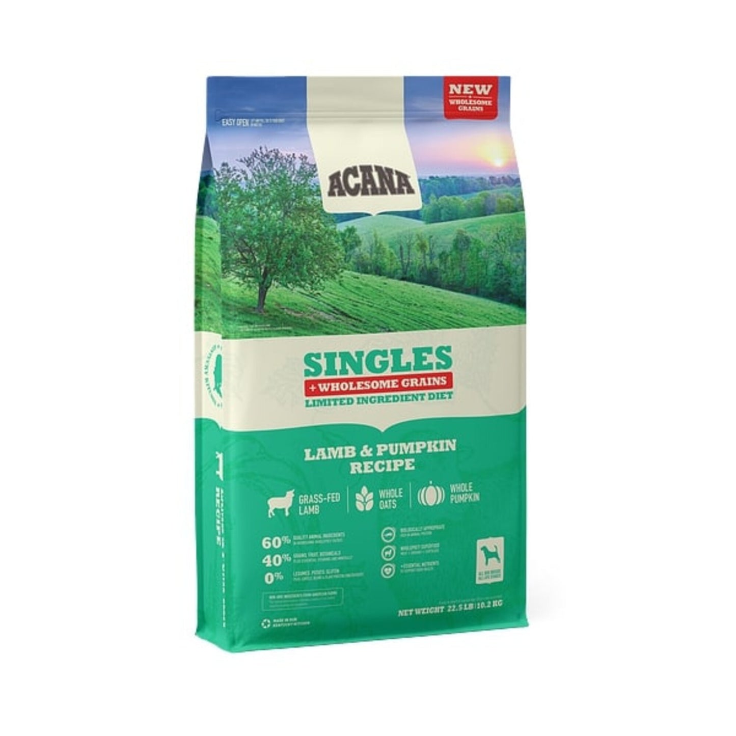 ACANA Singles + Wholesome Grains Limited Ingredient Diet Lamb & Pumpkin Recipe Dry Dog Food