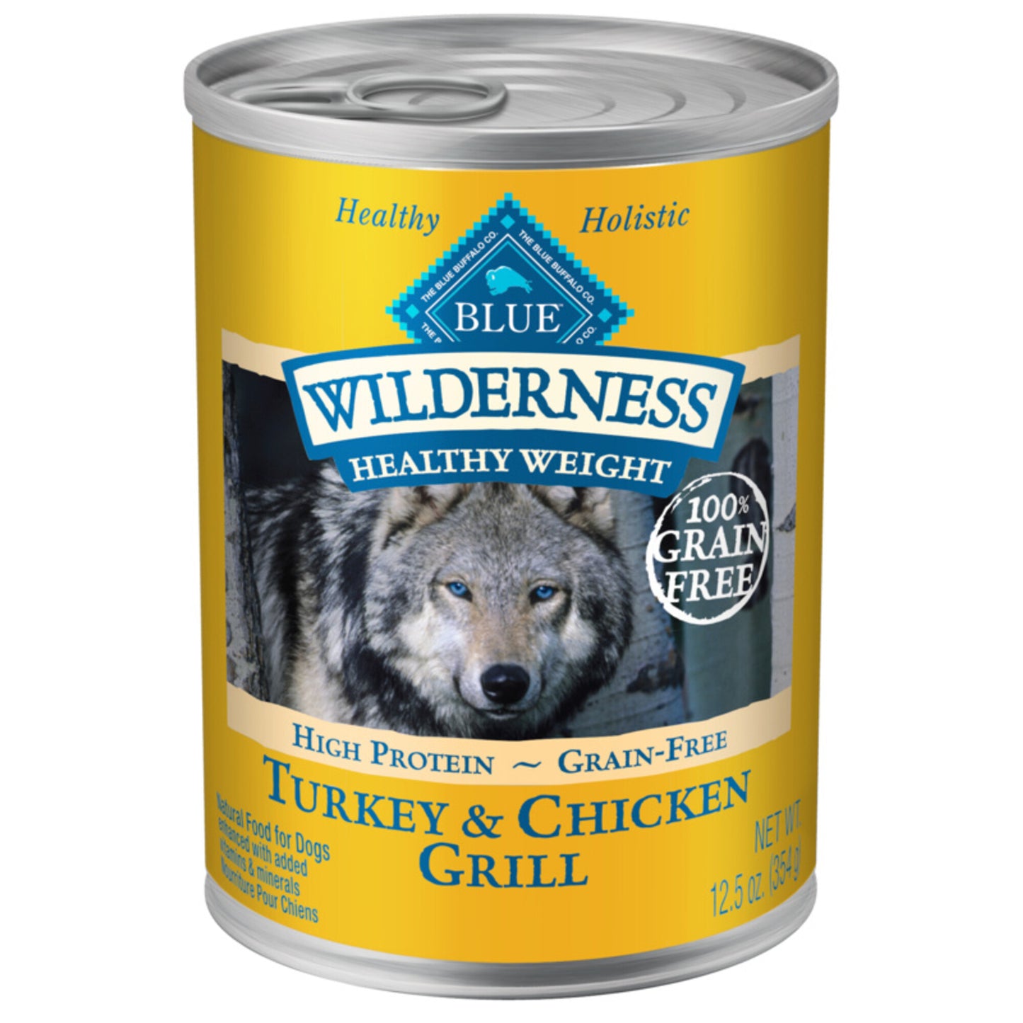 Blue Buffalo Wilderness Healthy Weight Grain Free Turkey & Chicken Grill Adult Canned Dog Food