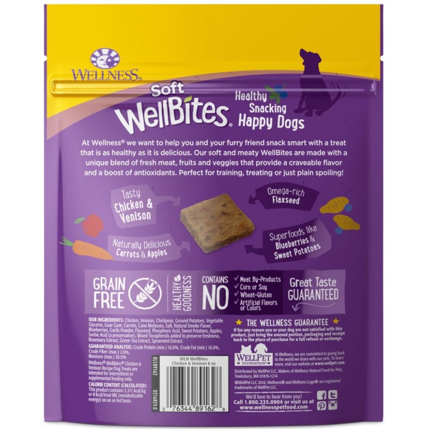 Wellness Natural Grain Free Wellbites Soft Chicken and Venison Recipe Dog Treats