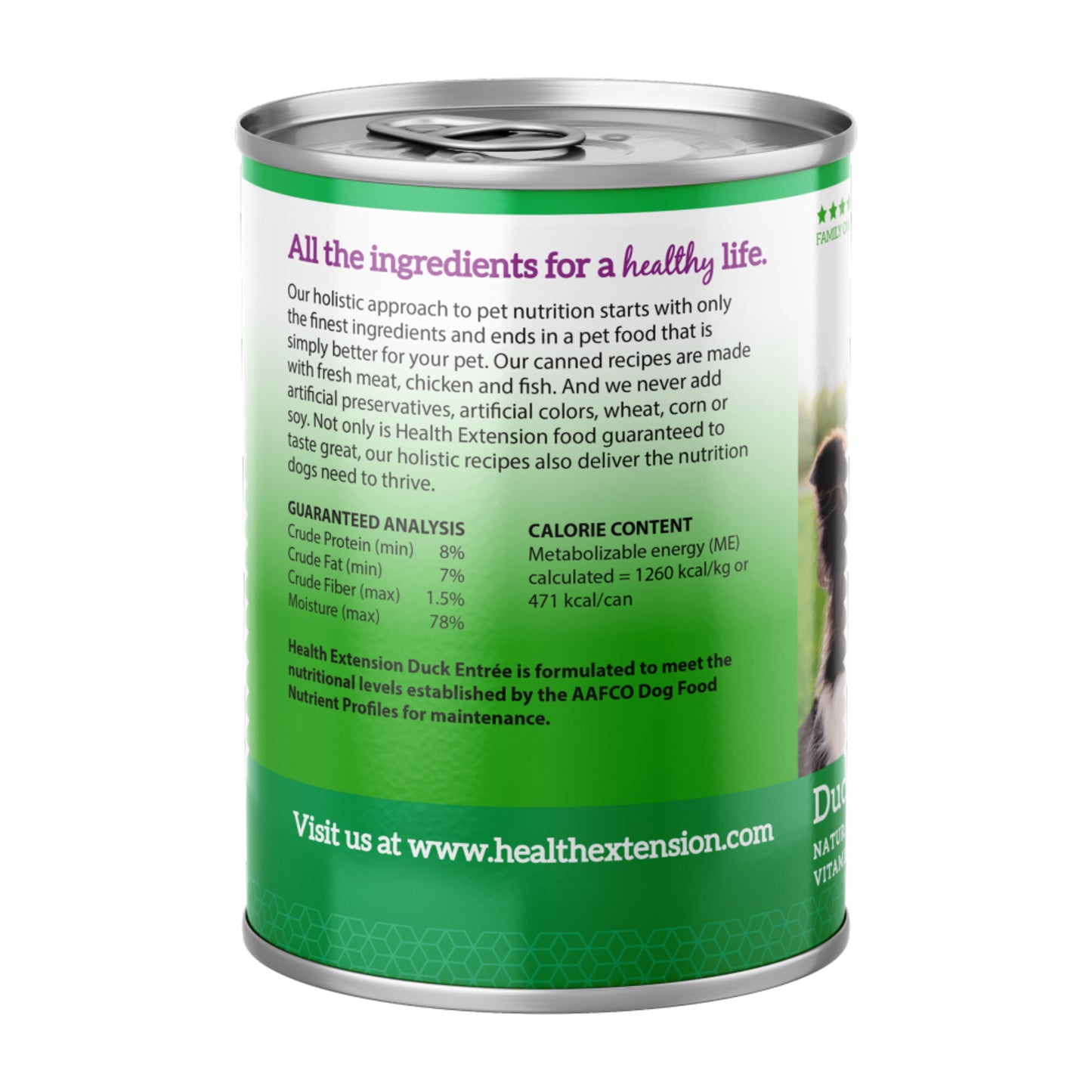 Health Extension 100% Grain Free Duck and Sweet Potato Entree Canned Dog Food