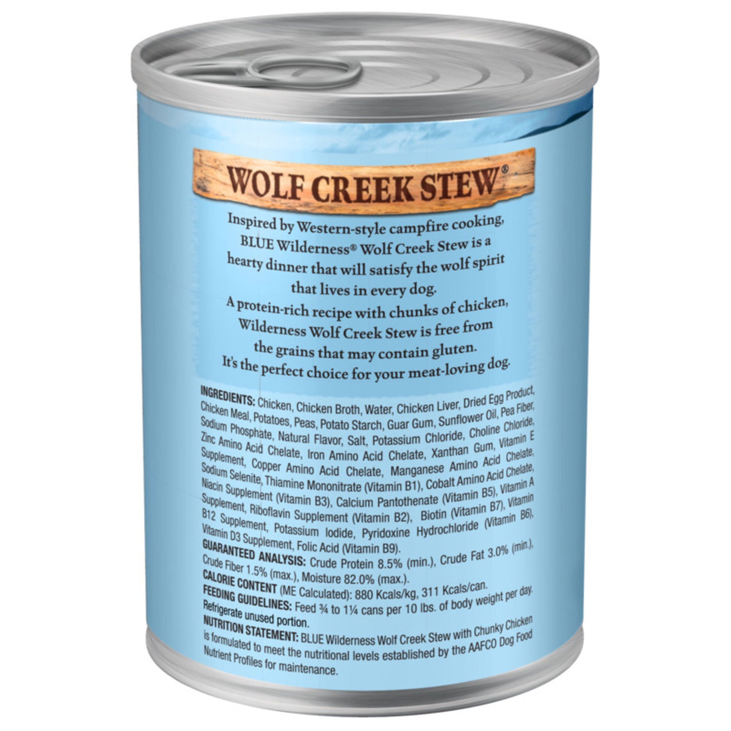 Blue Buffalo Wilderness Wolf Creek Stew Chunky Chicken Stew Canned Dog Food