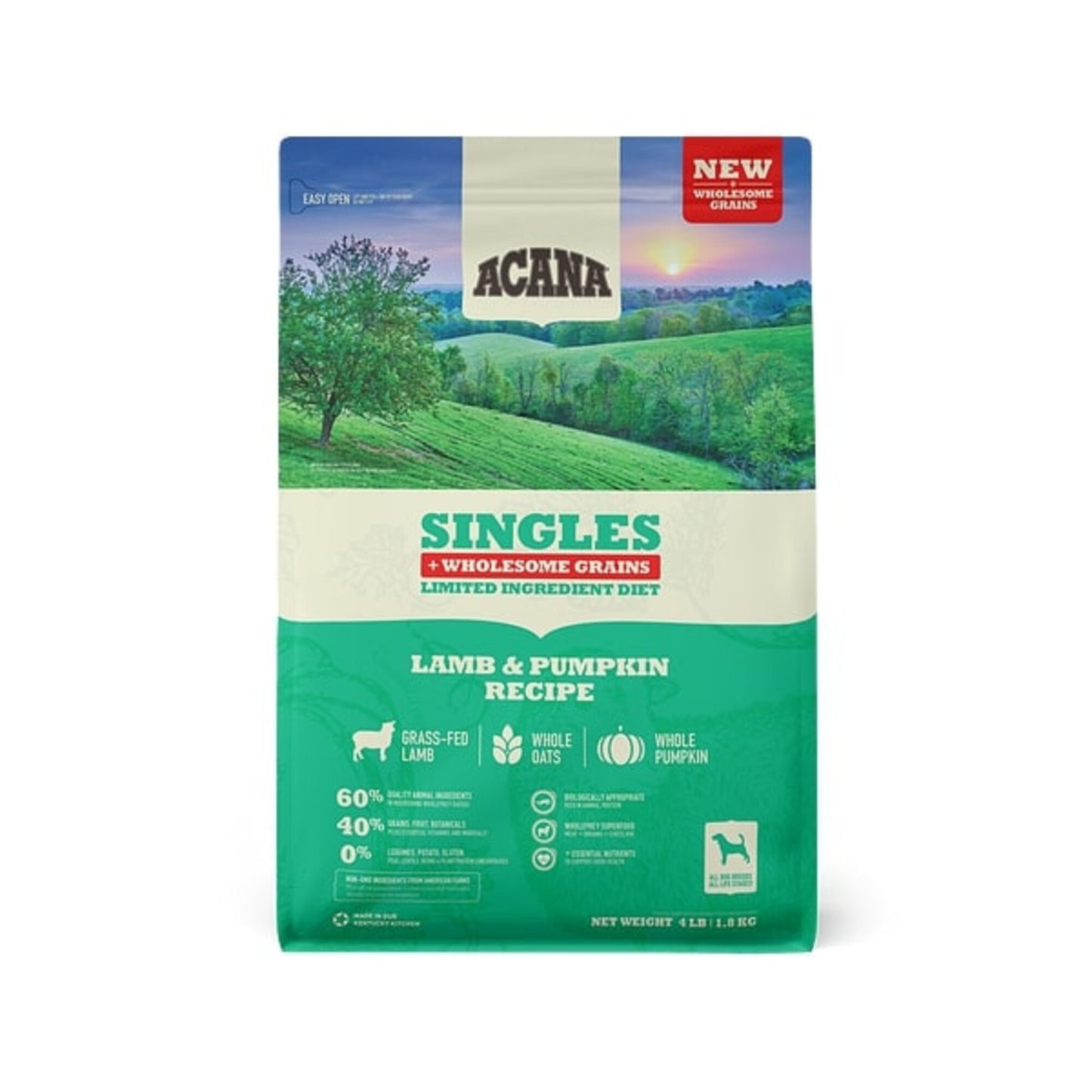 ACANA Singles + Wholesome Grains Limited Ingredient Diet Lamb & Pumpkin Recipe Dry Dog Food