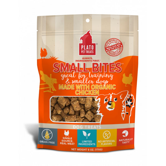 Plato Small Bites Organic Chicken Dog Treats