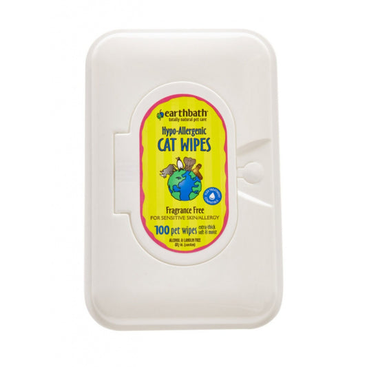 Earthbath Hypo Allergenic Fragrance Free Grooming Wipes for Cats