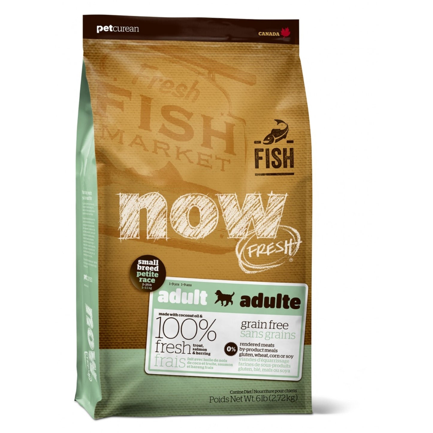 Petcurean Now! Fresh Grain Free Adult Small Breed Fish Recipe Dry Dog Food