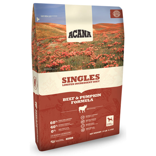 ACANA Singles Limited Ingredient Diet Grain Free Beef & Pumpkin Dry Dog Food