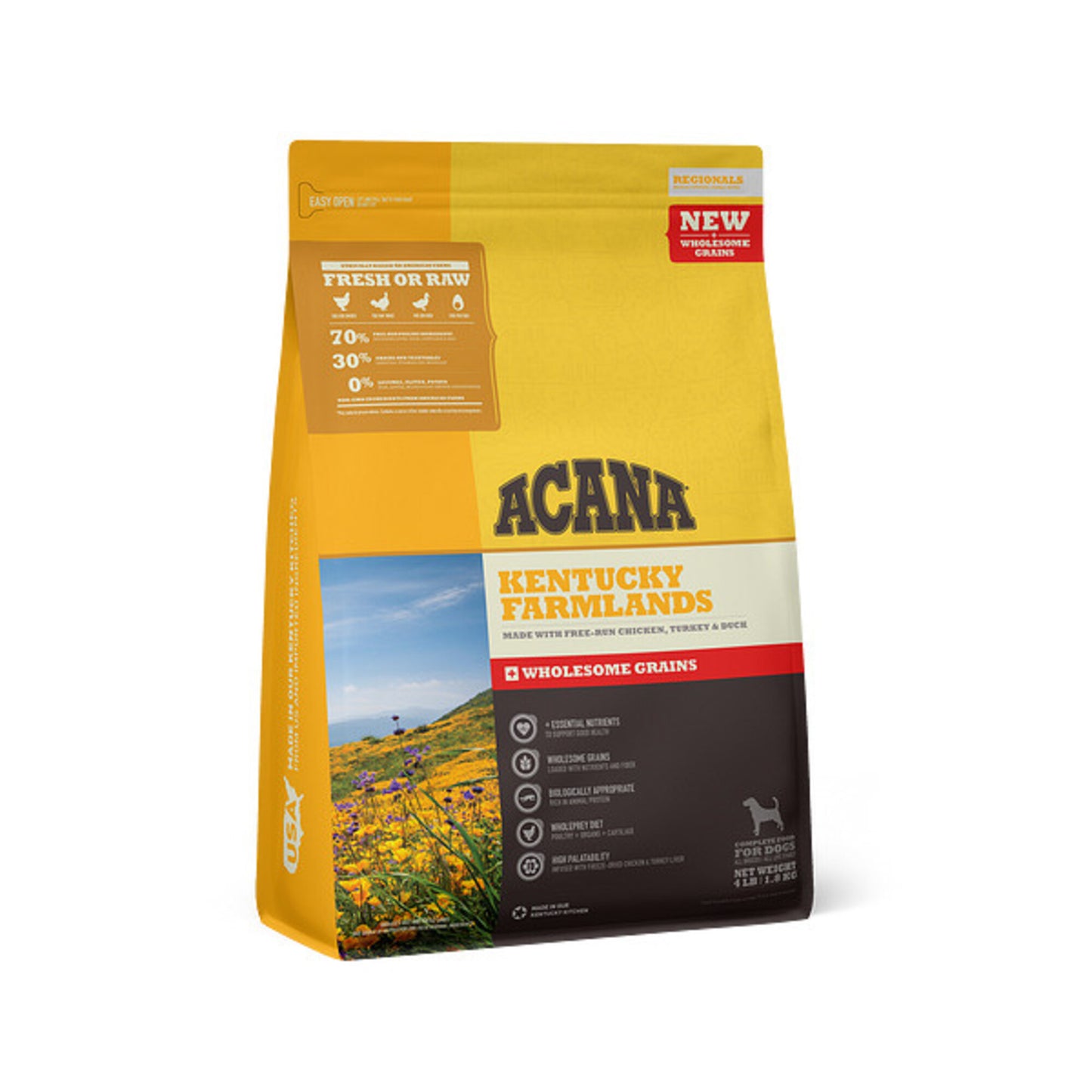 ACANA + Wholesome Grains Kentucky Farmlands Recipe with Chicken, Turkey & Duck Dry Dog Food