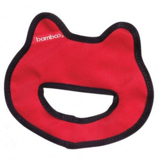Petmate Bamboo Combat Cat Shaped Dog Tug Toy