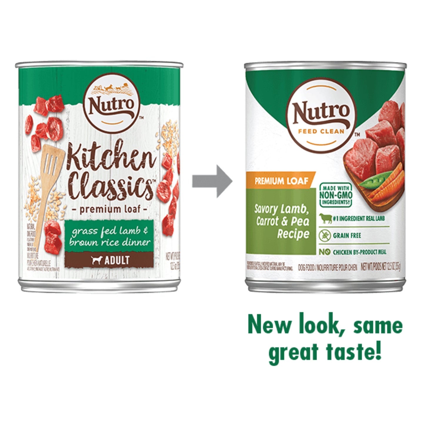 Nutro Premium Loaf Grain Free Savory Lamb, Carrot & Pea Adult Canned Dog Food