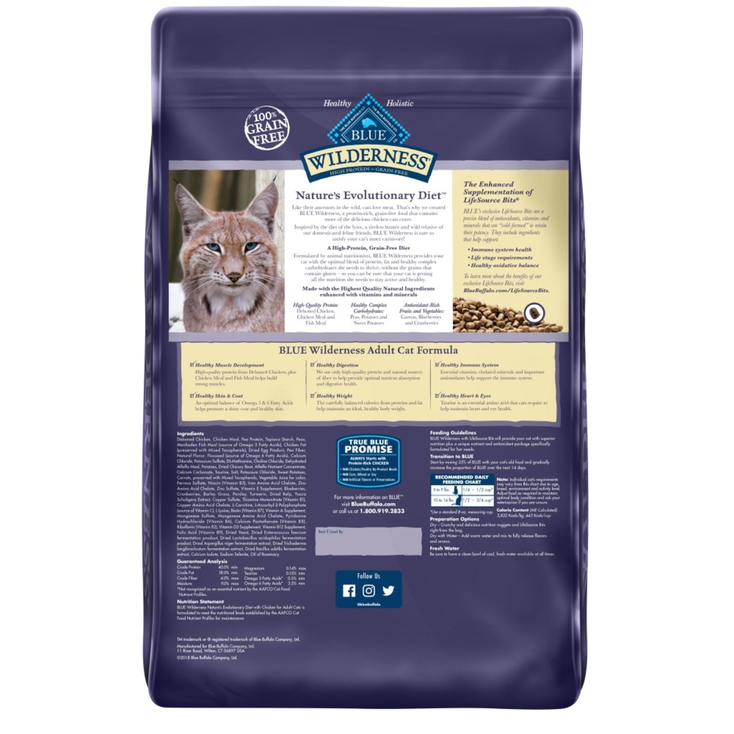 Blue Buffalo Wilderness Grain Free Chicken Recipe Dry Cat Food