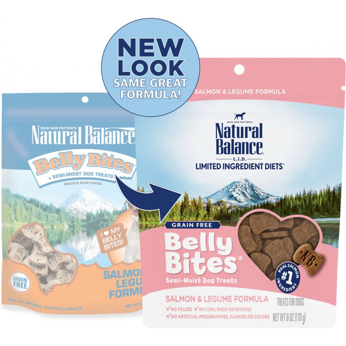 Natural Balance Belly Bites Salmon & Legume Semi-Moist Treats for Dogs