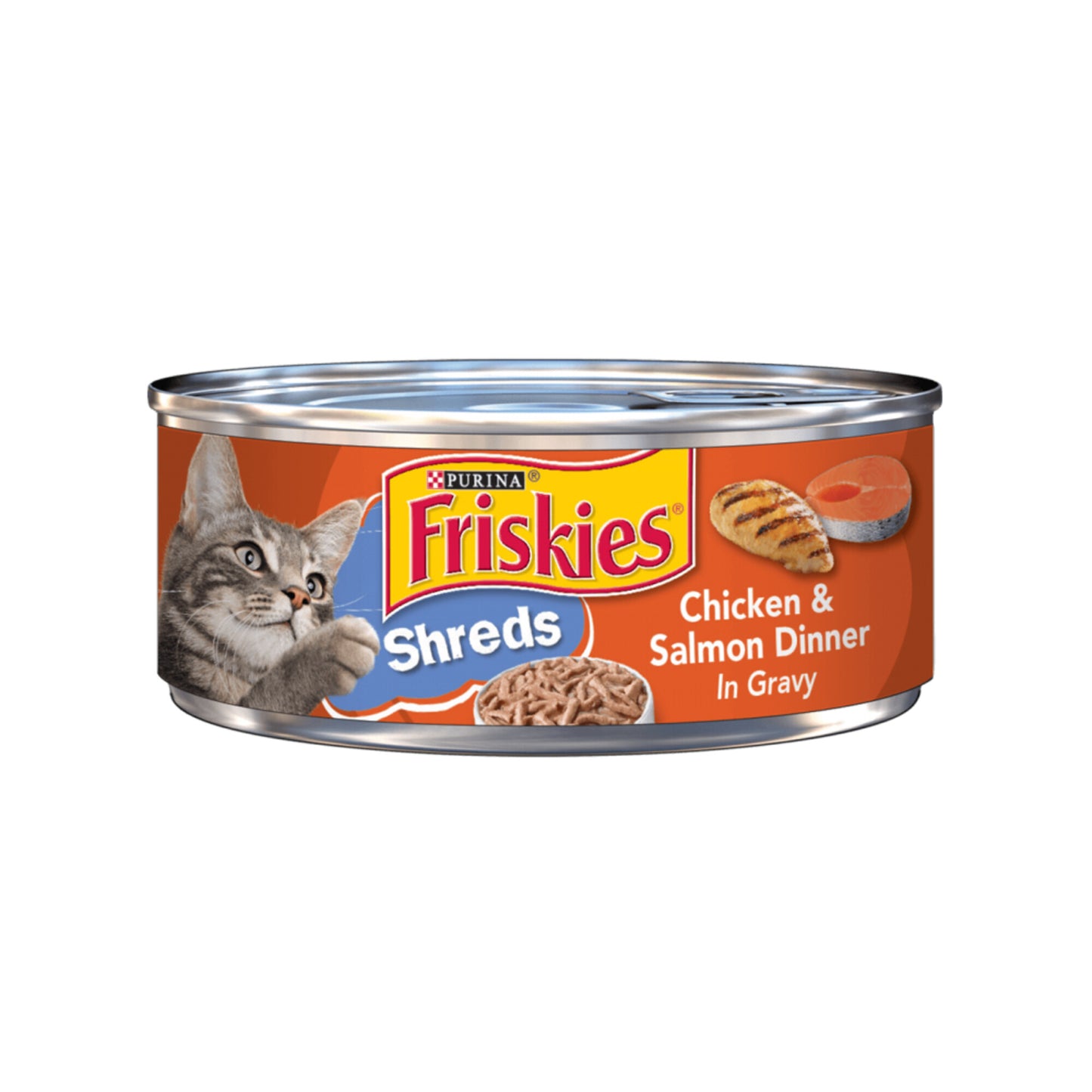 Friskies Savory Shreds Chicken And Salmon Dinner In Gravy Canned Cat Food