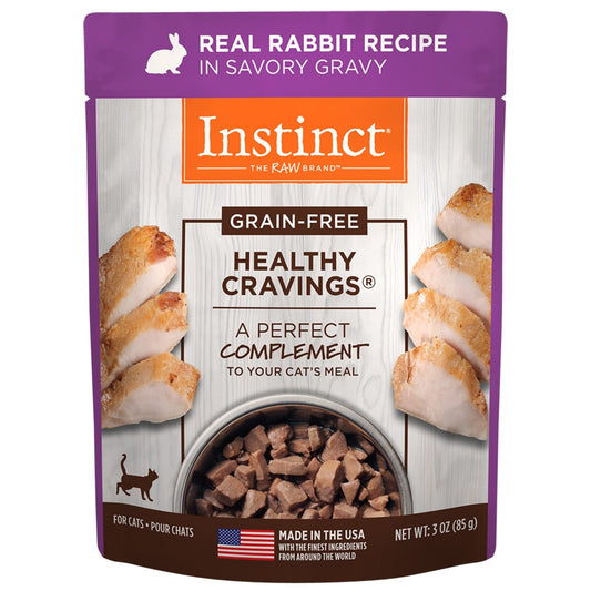 Instinct Healthy Cravings Grain Free Real Rabbit Recipe Natural Wet Cat Food Topper