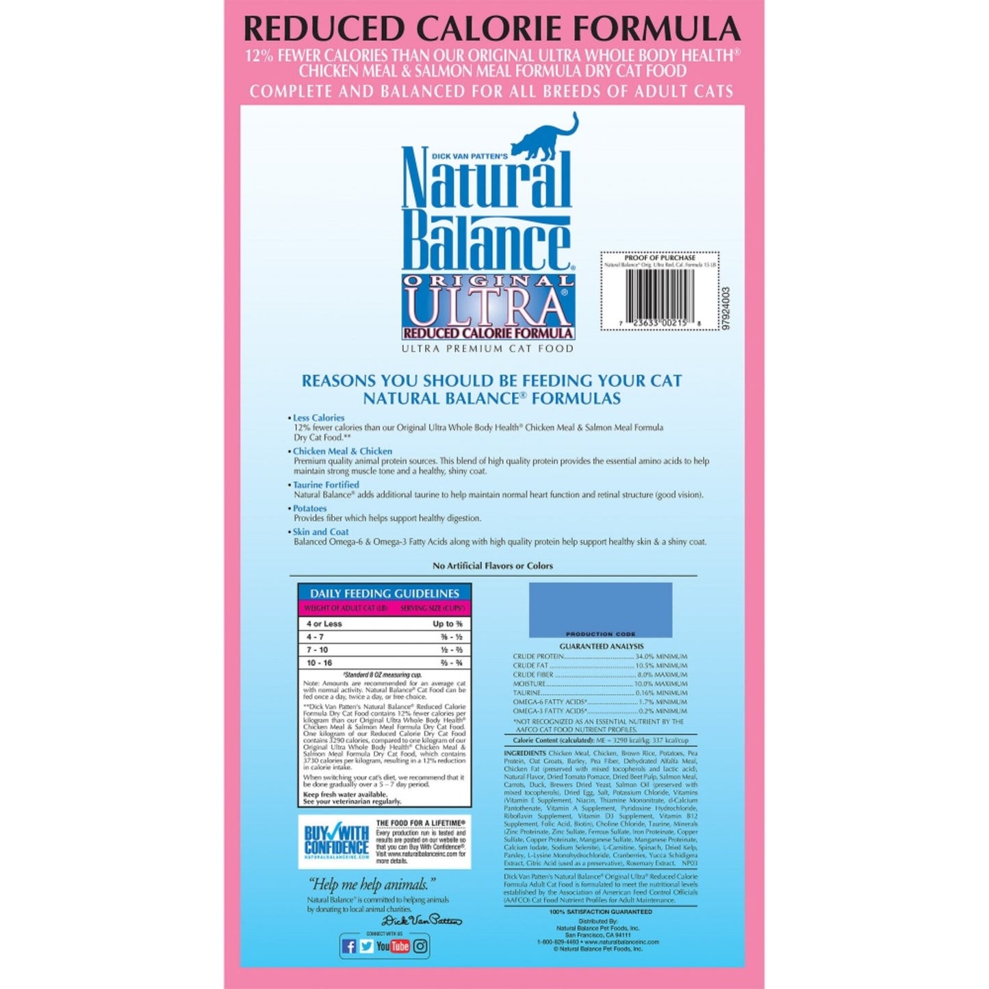 Natural Balance Original Ultra Reduced Calorie Dry Cat Food
