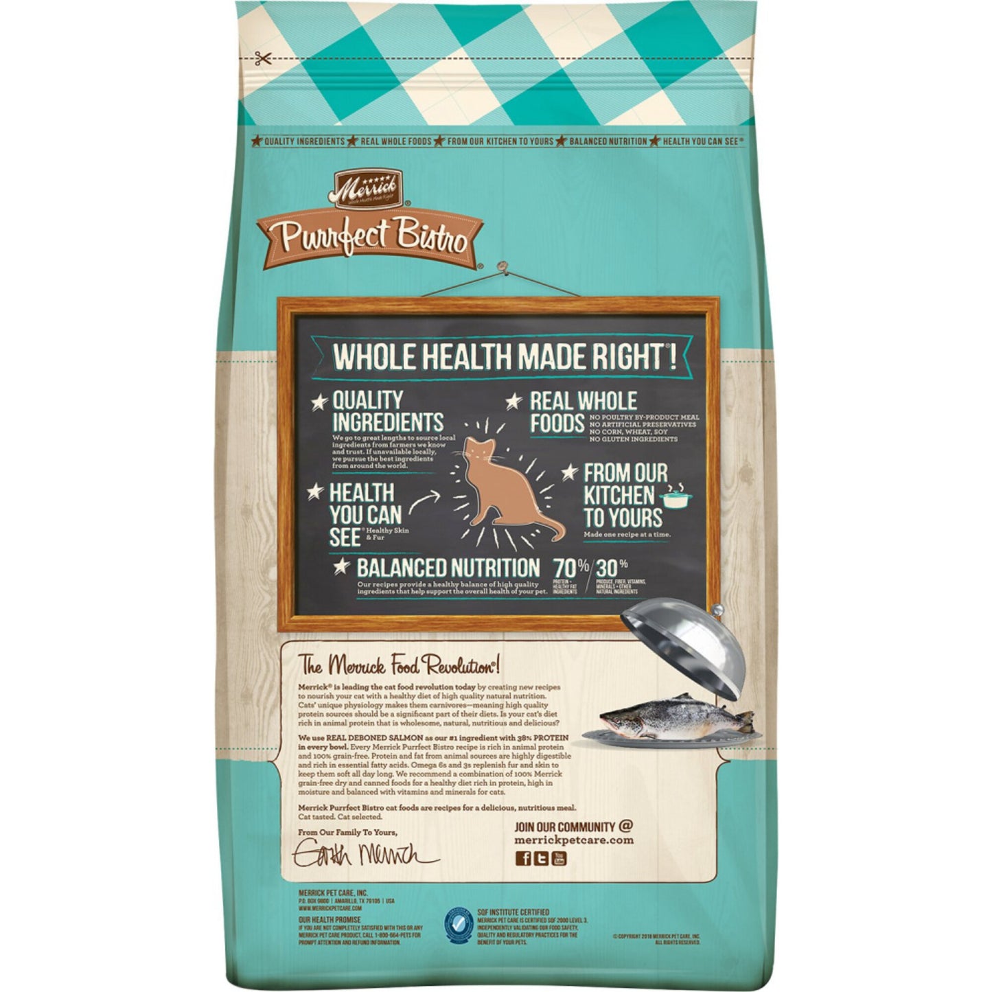 Merrick Purrfect Bistro Grain Free Real Salmon & Sweet Potato Recipe Dry Cat Food