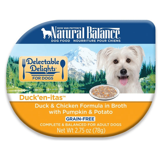 Natural Balance Delectable Delights Duckenitas Grain Free Duck and Chicken Formula in Broth with Pumpkin and Potato Wet Dog Food