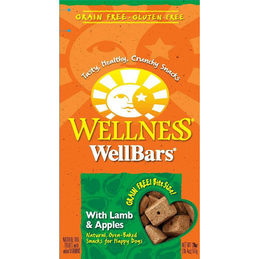 Wellness Natural Grain Free Wellbars Crunchy Dog Treats, Lamb and Apples Recipe Dog Treats