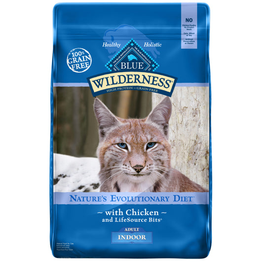 Blue Buffalo Wilderness Grain Free Chicken High Protein Recipe Indoor Dry Cat Food