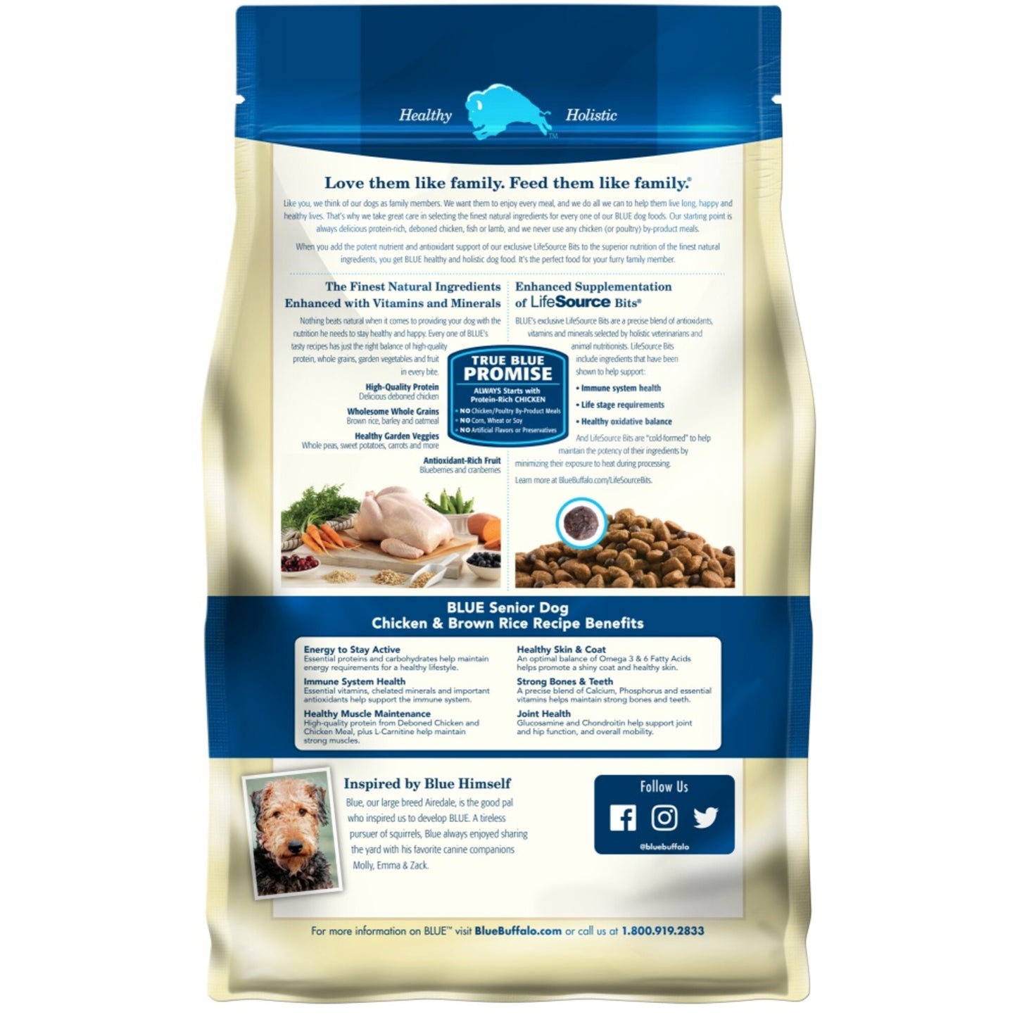 Blue Buffalo Life Protection Natural Chicken & Brown Rice Recipe Senior Dry Dog Food
