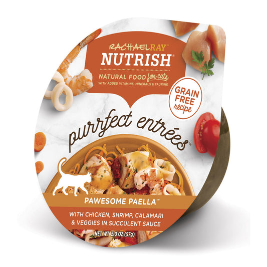 Rachael Ray Nutrish Purrfect Entrees Pawesome Paella with Chicken, Shrimp, Calamari & Veggies in Succulent Sauce Wet Cat Food