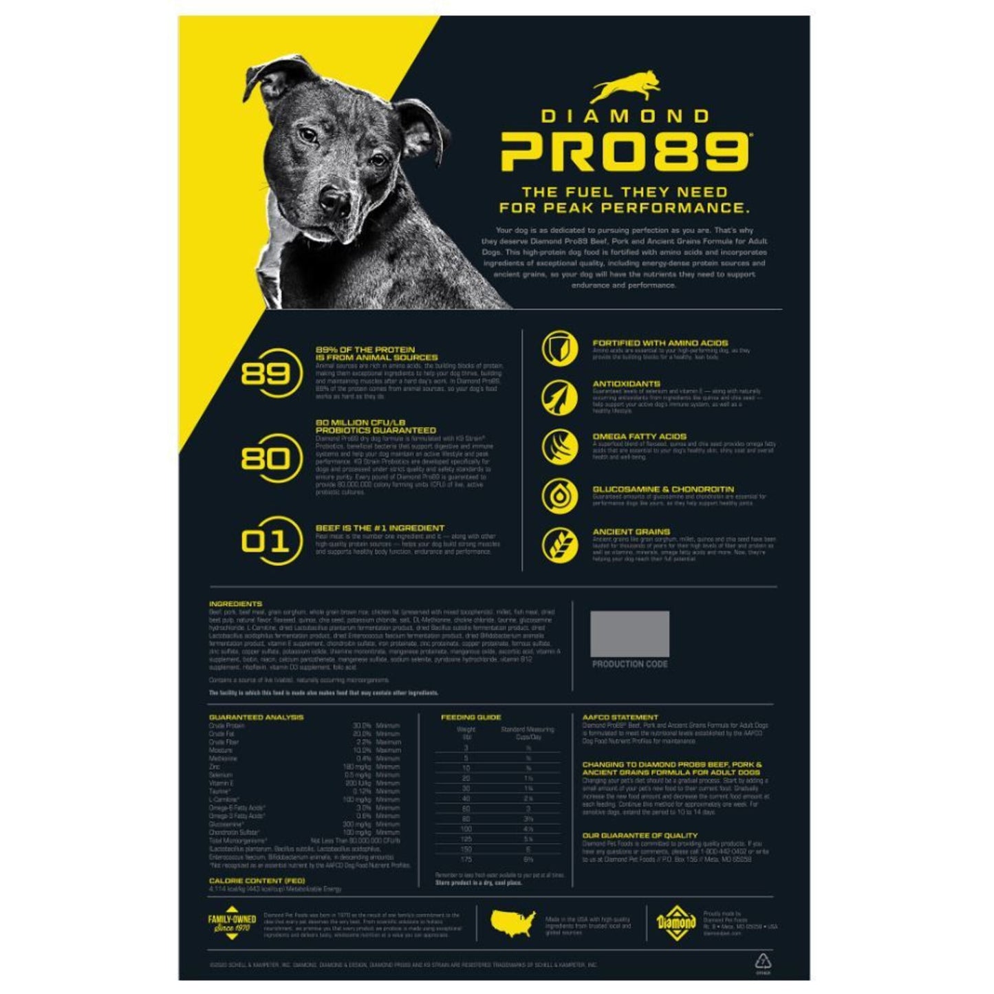 Diamond Pro89 Beef, Pork, & Ancient Grains Formula Adult Dry Dog Food