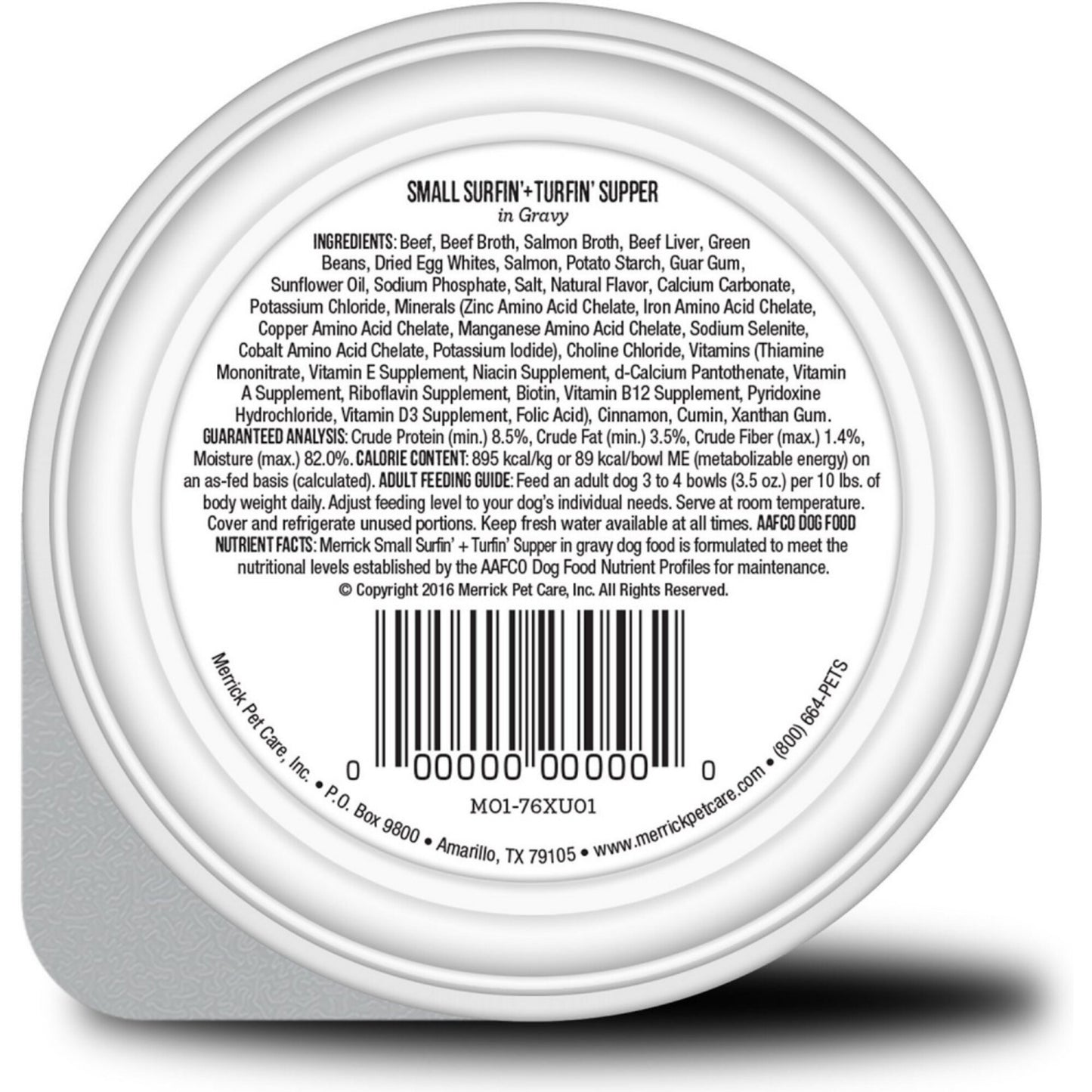 Merrick Lil' Plates Grain Free Surfin & Turfin Supper in Gravy Dog Food Tray