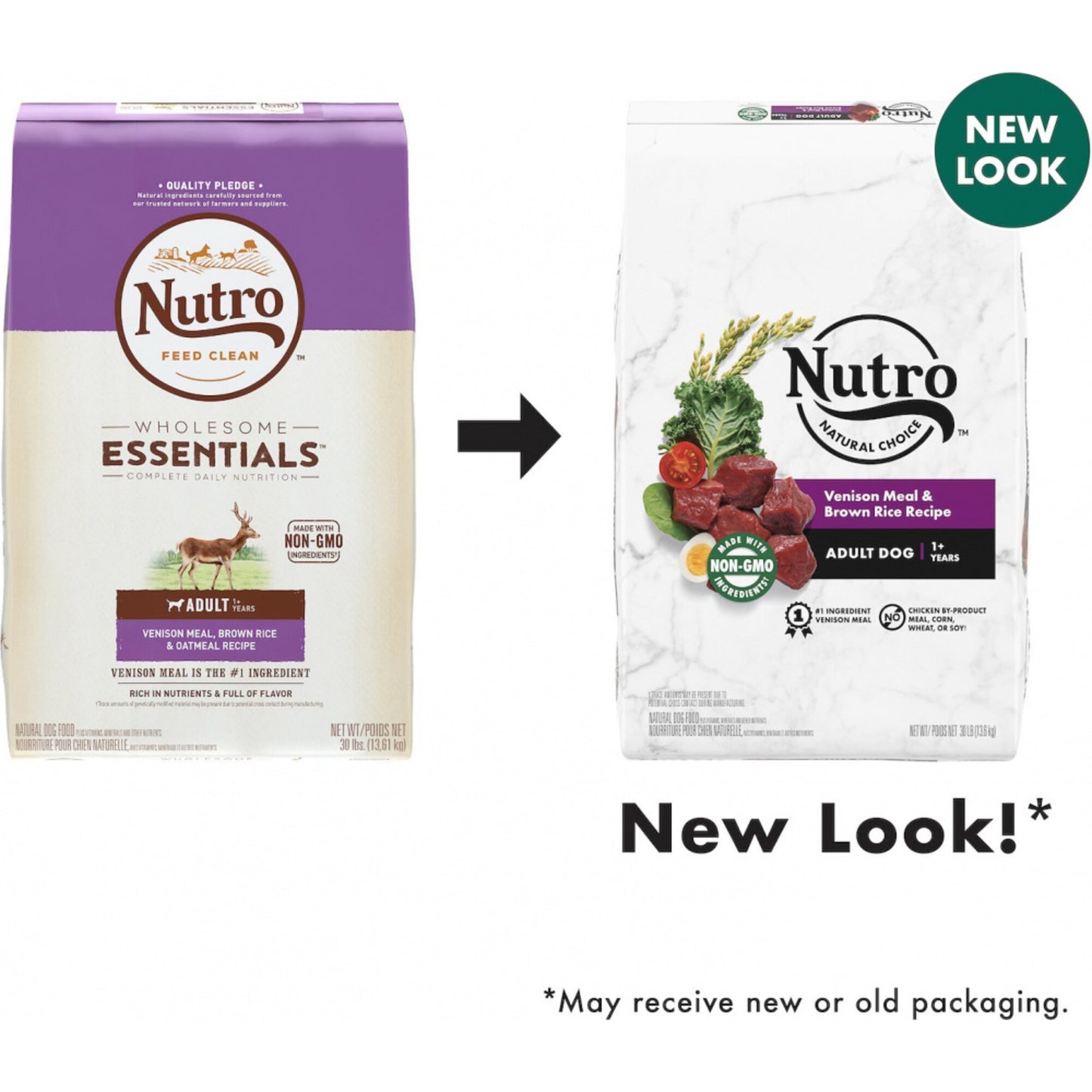 Nutro Wholesome Essentials Adult Venison Meal, Brown Rice and Oatmeal Dry Dog Food