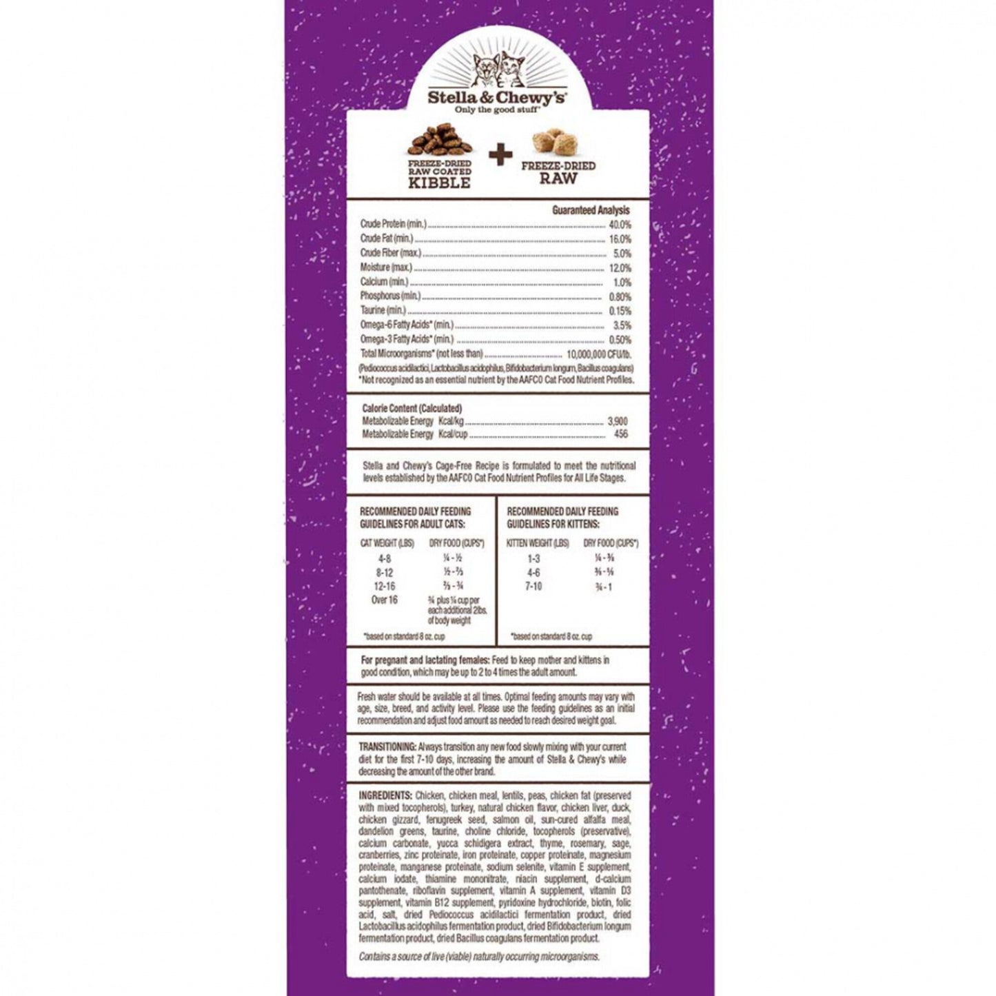 Stella & Chewy's Raw Blend Kibble Cage Free Poultry Recipe Dry Cat Food