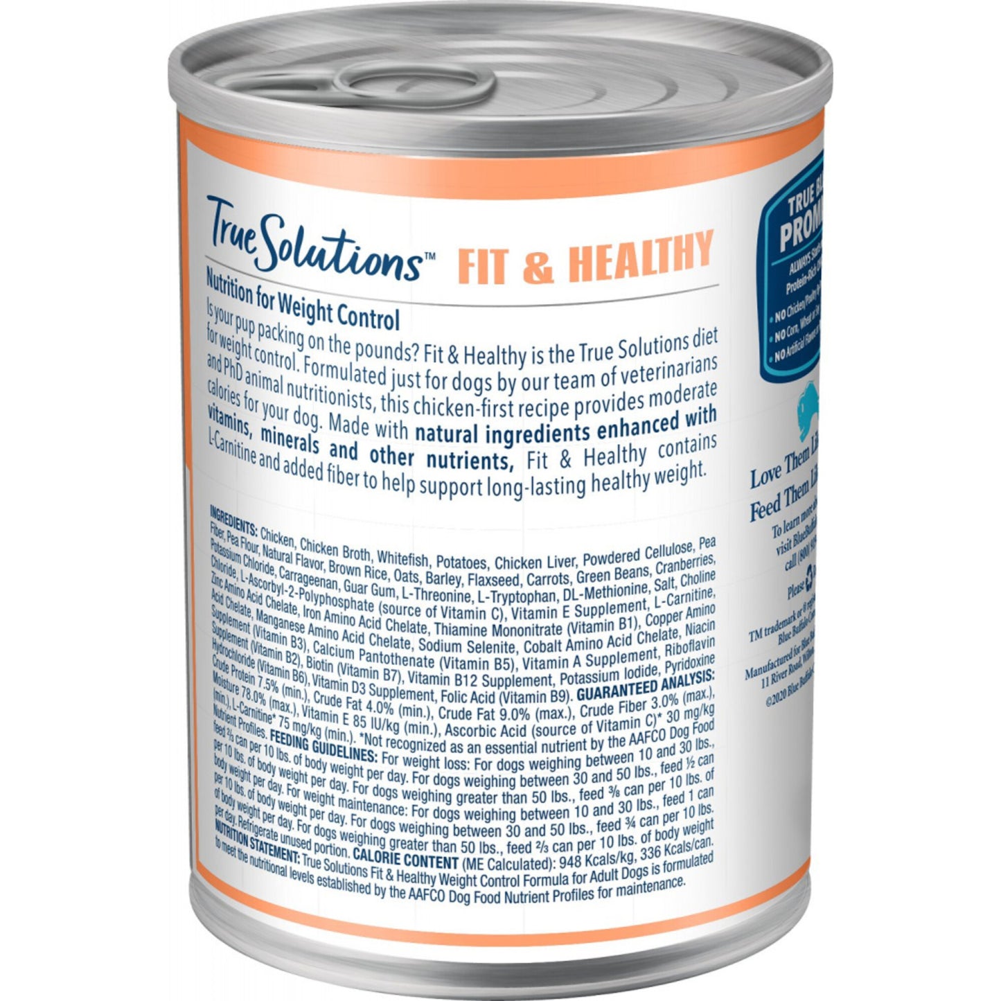 Blue Buffalo True Solutions Fit & Healthy Natural Weight Control Chicken Recipe Adult Wet Dog Food