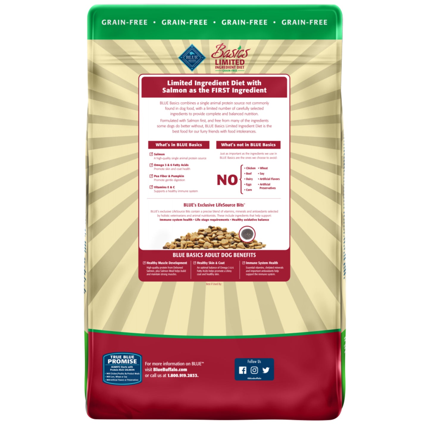 Blue Buffalo Basics Grain Free Adult Salmon & Potato Recipe Dry Dog Food