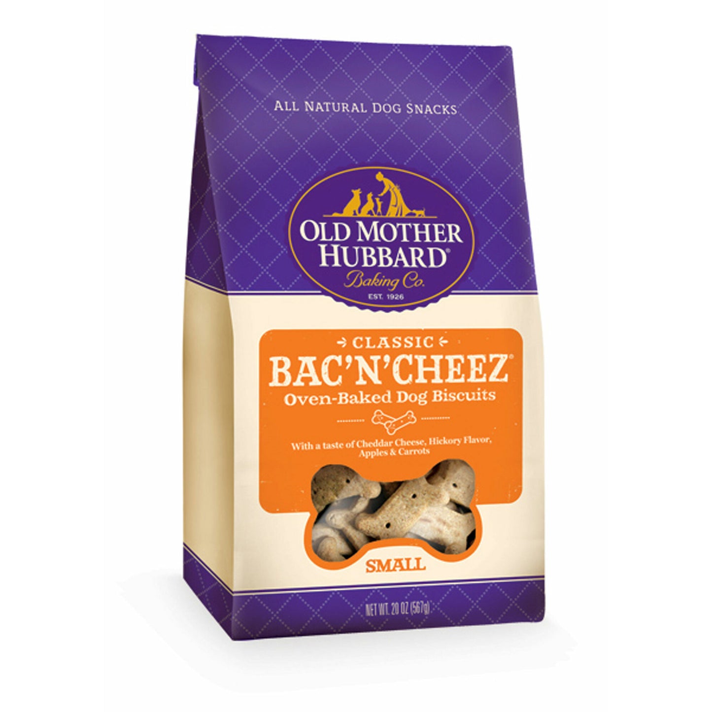 Old Mother Hubbard Crunchy Classic Natural BacNCheez Biscuits Dog Treats