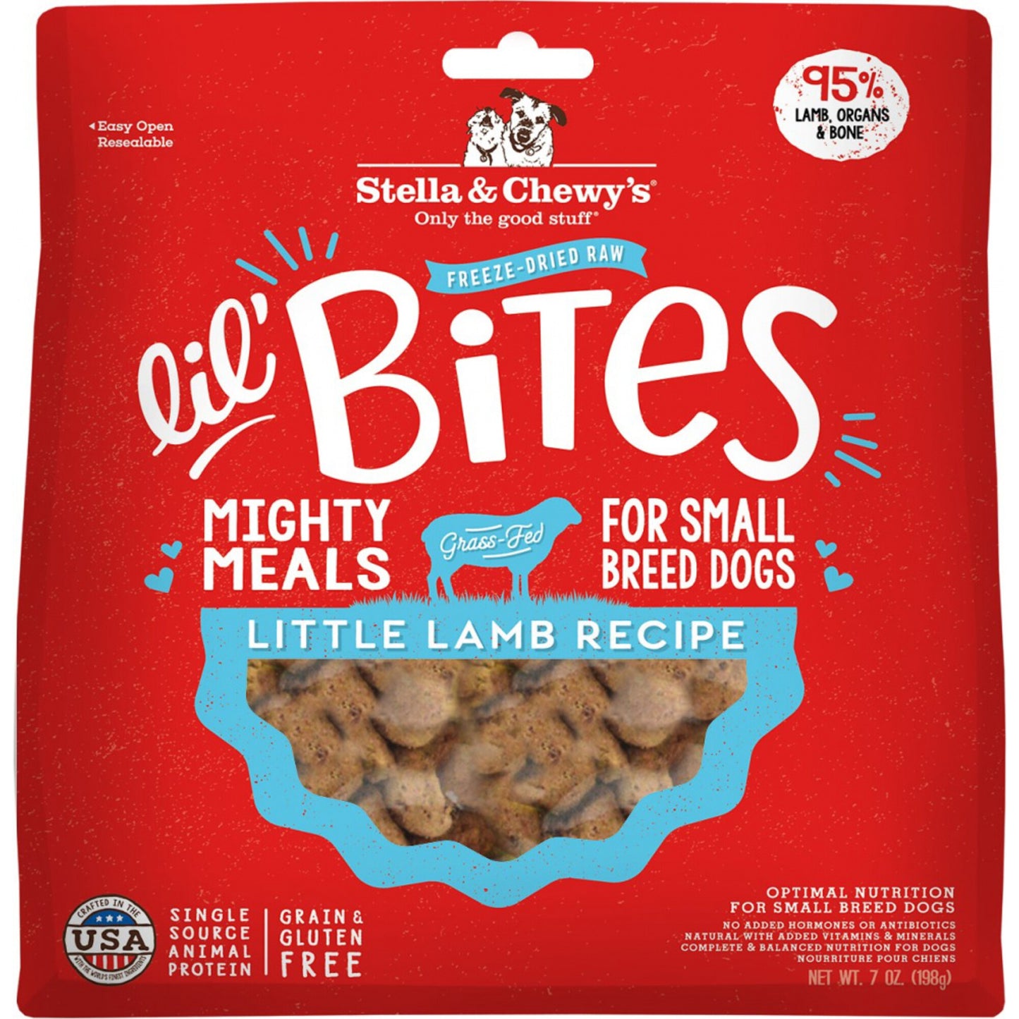 Stella & Chewy's Lil' Bites Little Lamb Recipe Freeze Dried Raw Small Breed Dog Food