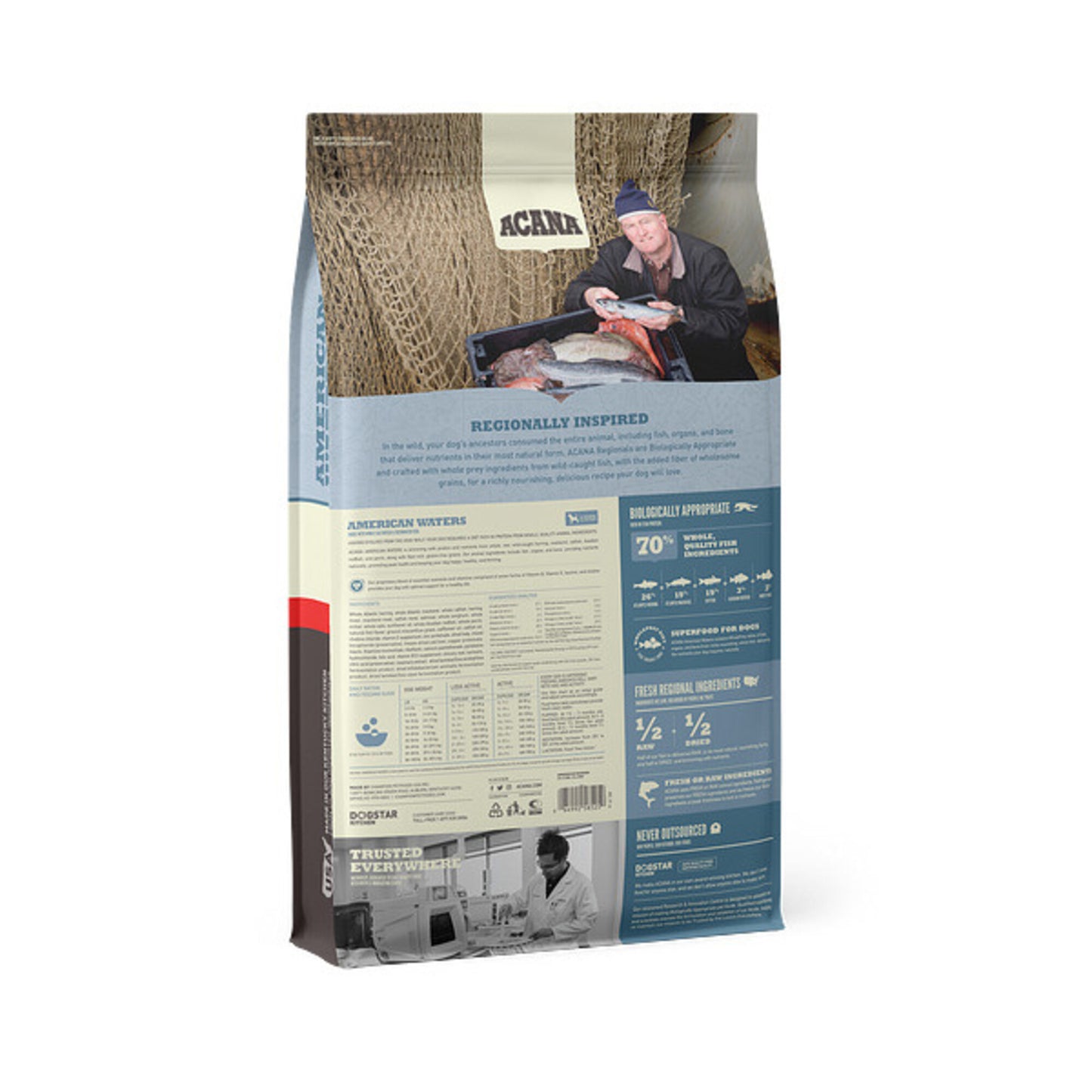 ACANA + Wholesome Grains American Waters Recipe with Whole Saltwater & Freshwater Fish Dry Dog Food