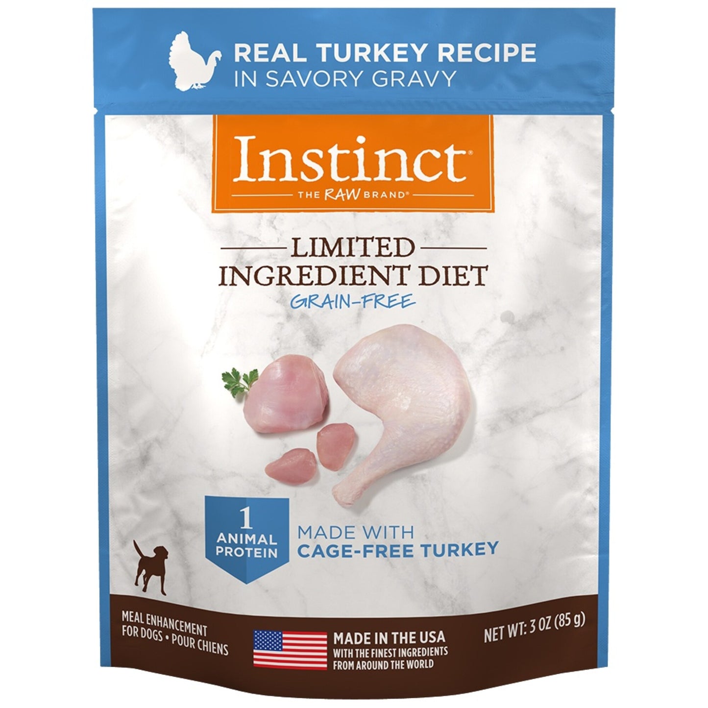 Instinct Limited Ingredient Diet Grain Free Turkey Recipe Wet Dog Food Topper Pouch