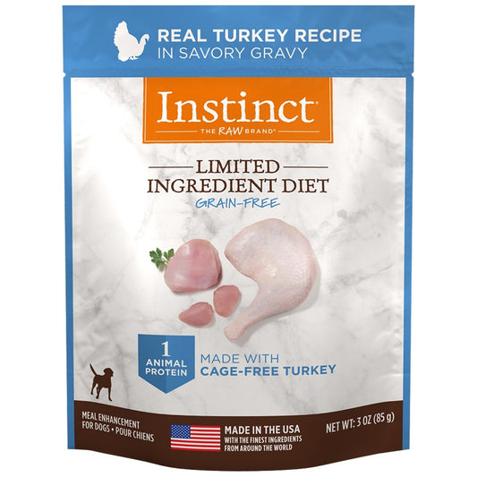 Instinct Limited Ingredient Diet Grain Free Turkey Recipe Wet Dog Food Topper Pouch