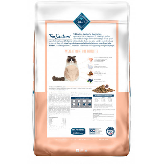 Blue Buffalo True Solutions Fit & Healthy Natural Weight Control Chicken Recipe Adult Dry Cat Food