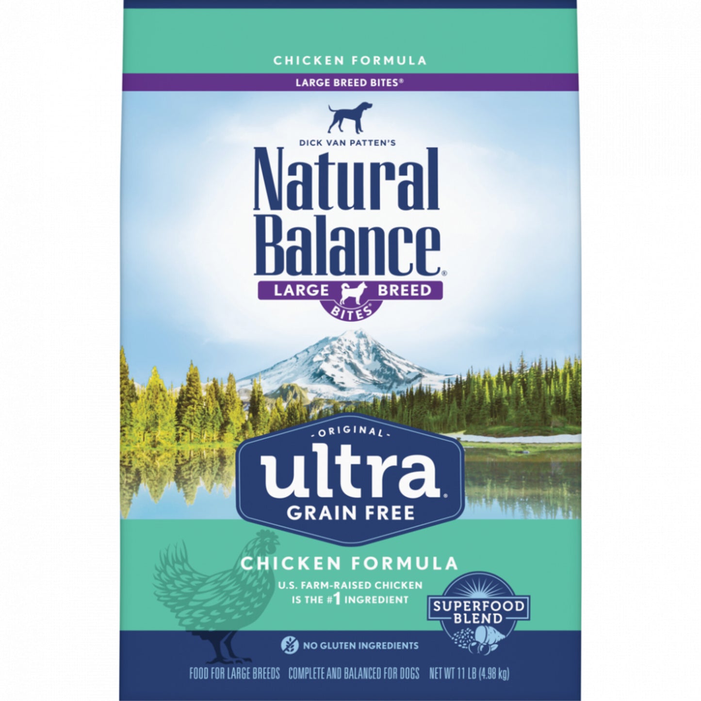 Natural Balance Original Ultra Grain Free Large Breed Bites Chicken Recipe Dry Dog Food