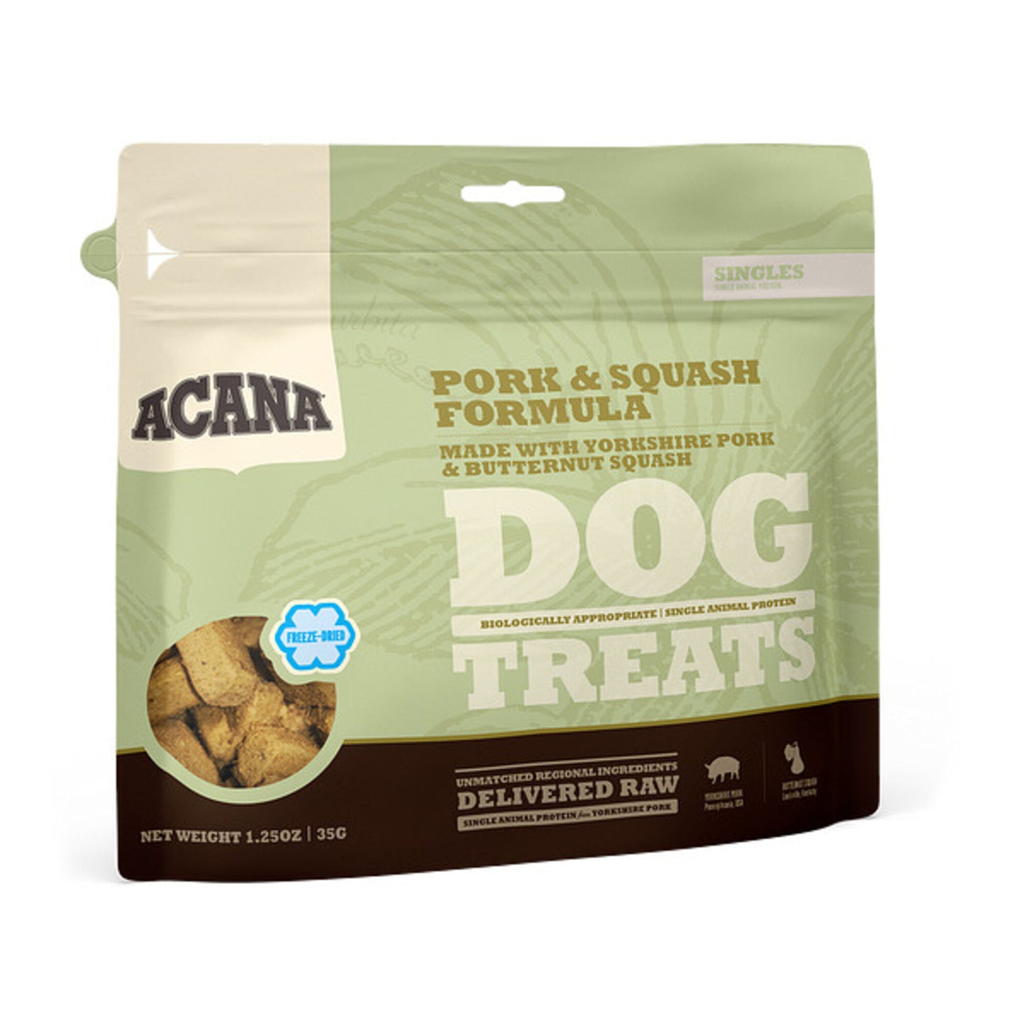 ACANA Singles Grain Free Limited Ingredient Diet Pork & Squash Formula Dog Treats