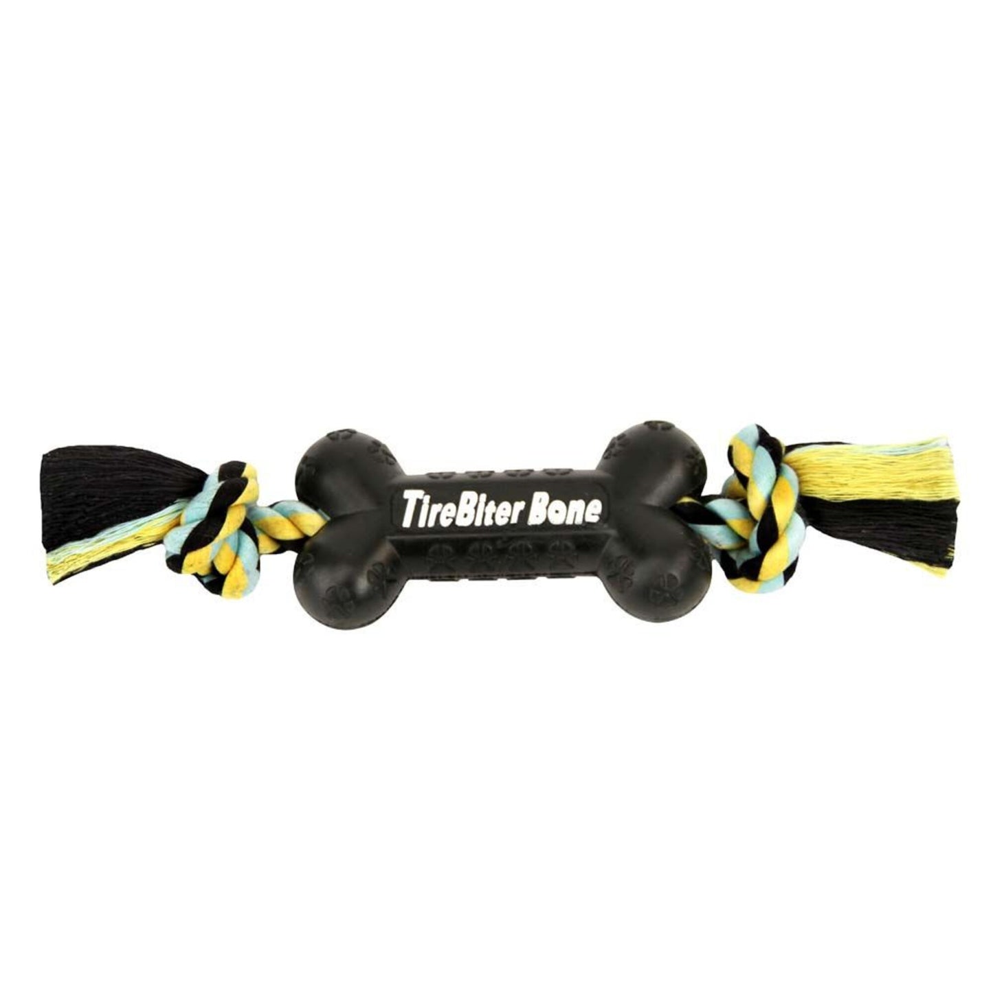 Mammoth TirebiterII Bone with Rope Chew Dog Toy