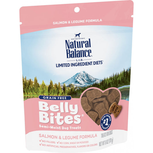 Natural Balance Belly Bites Salmon & Legume Semi-Moist Treats for Dogs